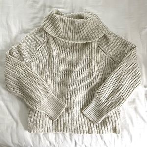 Mossimo Cream Knit Turtleneck Sweater